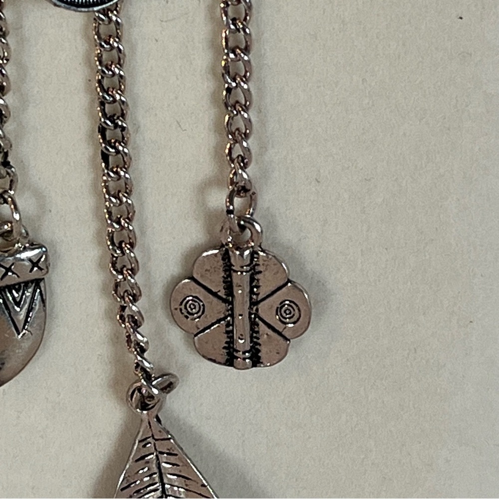 Bohemian Pink Stone Statement Necklace with Charms - Picture 16 of 16